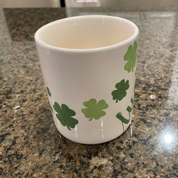 LANG Irish "Lucky" Coffee Tea Mug Ceramic Rainbow Handle Shamrocks St. Patty's - Picture 4 of 8